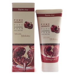 Увлажняющая пенка для умывания с экстрактом граната FarmStay Pomegranate Pure Cleansing Foam 180 ml