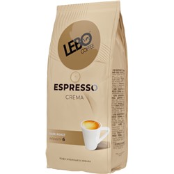 LEBO. Espresso. Crema (зерновой) 220 гр. мягкая упаковка