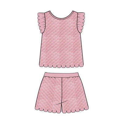 Комплект для девочки: футболка, шорты