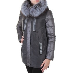 8179 DK. GRAY Пальто женское с натуральным мехом Jarius