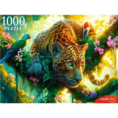 Пазлы 1000 "Леопард на охоте"