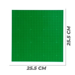 Пластина-основание для конструктора, 25,5 × 25,5 см, цвет зелёный
