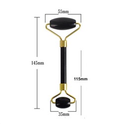 Nail Art Роликовый массажёр двусторонний, чёрный обсидиан