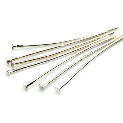 Пины-штифты 32*0,8мм цв.серебро, упаковка 25пар.