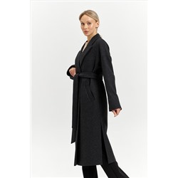 Пальто женское демисезонное 26820 (серый/диагональ)