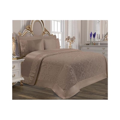 Комплект Постельного Белья с Покрывалом 240x260 см ЕВРО 2 сп.Pike Set Le Jardin D'OR