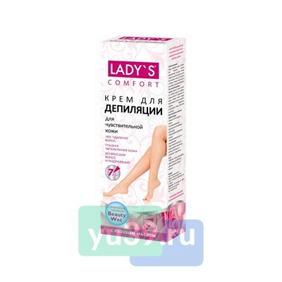 Крем для депиляции LADY'S Comfort с розовым маслом, 100 мл.