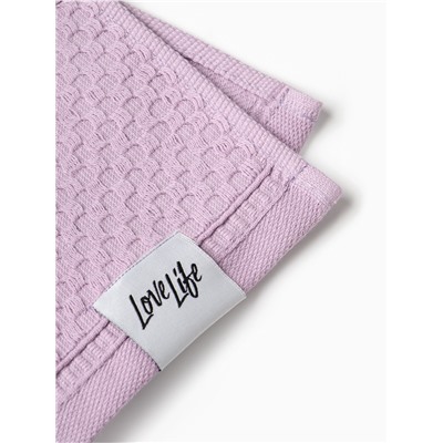 Полотенце махровое LoveLife «Ордос» 30×50 см, лавандовое, 100% хлопок, 430 г/м²