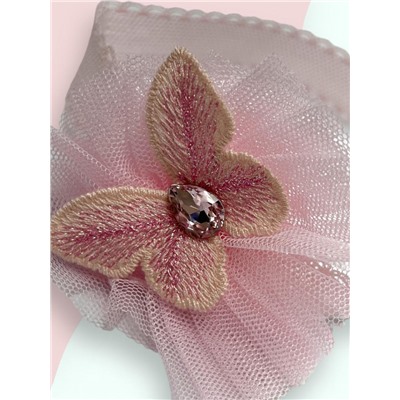 Ободок-повязка детская с бабочкой Арт ОБ8А тип 1