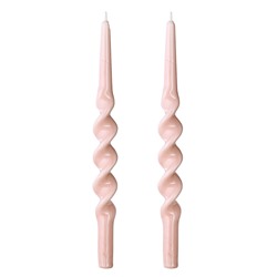 Набор из двух свечей цвета пыльной розы из коллекции Essential, 35 см