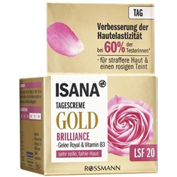 ISANA Gold Brilliance Tagescreme 50 ml Дневной крем для лиц улучшает эластичность кожи, 50 г