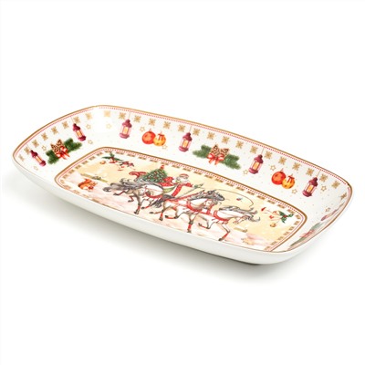 БЛЮДО LEFARD "ТРОЙКА" ПРЯМОУГ. 25*16*3 СМ БЕЛОЕ (КОР=12ШТ.)