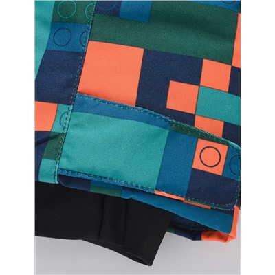 Комбинезон подростковый зимний для мальчика зеленого цвета 9407Z