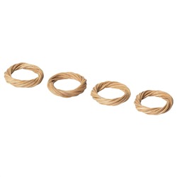 VARGFISK, Serviettenring, naturfarben/Rattan Handarbeit