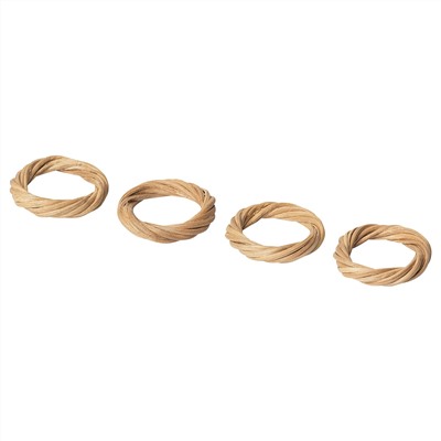 VARGFISK, Serviettenring, naturfarben/Rattan Handarbeit