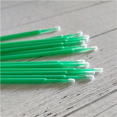 Kristaller Микробраши одноразовые для нанесения растворов / MA-101 Fine, зеленый, 100 шт.