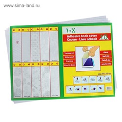 Пленка самоклеящаяся, 50 х 36 см, прозрачная, 10 листов, 50 мкм, МИКС