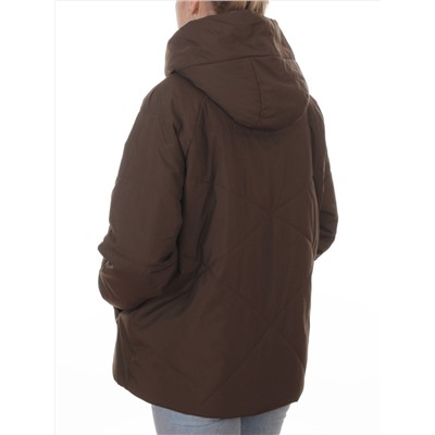 8008 BROWN Куртка демисезонная женская (100 гр. холлофайбер)