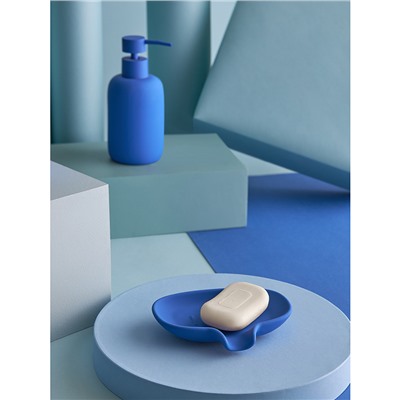 Набор ванных принадлежностей с подставкой Flow, синий индиго, 4 пред.