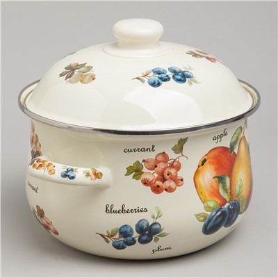 НАБОР КАСТРЮЛЬ AGNESS ЭМАЛИРОВАННЫХ СЕРИЯ "ФРУКТЫ", 4ПР. 1,5Л И 2,8Л, 16Х10СМ, 20Х12СМ