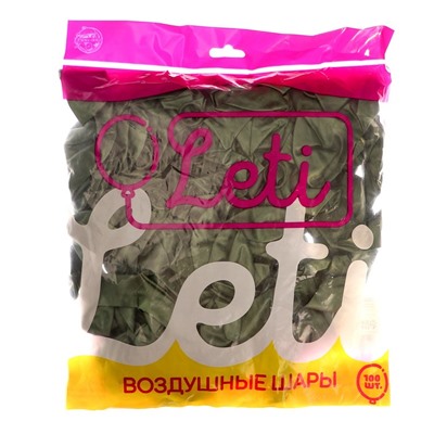 Шар латексный 9“, хром, набор 100 шт, цвет натуральный зеленый