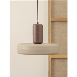 Светильник подвесной Juko, Ø42х31 см, вишневый/бежевый