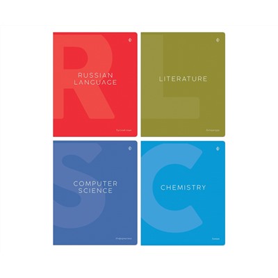 Комплект (12 шт.) предметных тетрадей 48л. Greenwich Line "Color theory", матовая ламинация, выборочный УФ-лак, 70г/м2