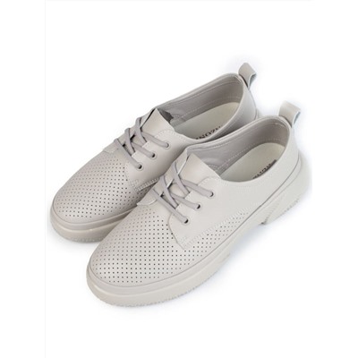 03-PDXL140-3 GRAY Кроссовки женские (натуральная кожа)