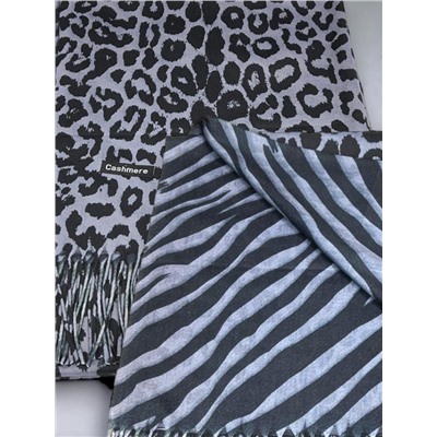 Палантин теплый кашемировый с двусторонним принтом Арт 2322/1