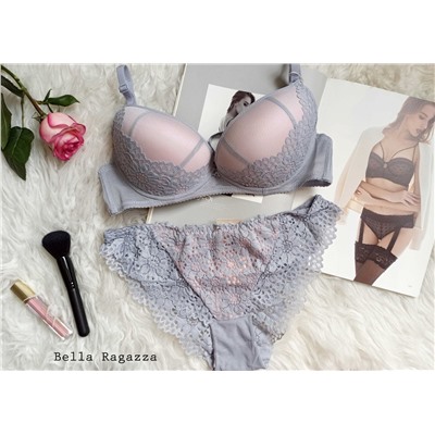 Комплект арт.914, серо-розовый