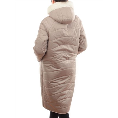 2660 BEIGE Пальто двухстороннее женское еврозима (100 гр. холлофайбер)