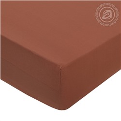 Простыня на резинке из поплина Коричневый Арт Дизайн
