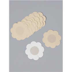 Стикини на грудь «Цветок», набор - 5 пар, на клеевой основе, 6×6 см, бежевая