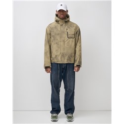 Куртка спортивная мужская весна осень бежевого цвета 25473B