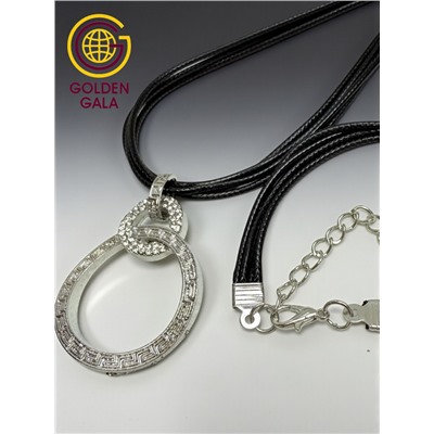 Кулон на кожаном шнурке "Женская грация" Арт КШ2130/03