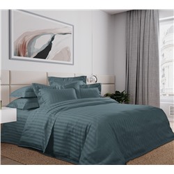 Ткань страйп-сатин / Карузо зеленый