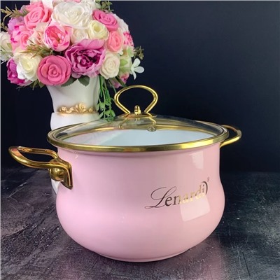 776-032 Кастрюля эмалированная 2,2л. с крышкой 18см. MIGUEL в под.уп.(х6)