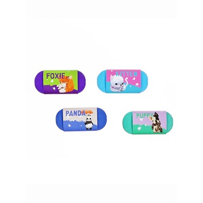 Ластик HappyGraphix Kids, овальный, мягкий, МИКС