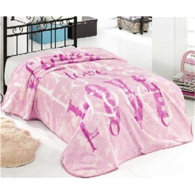 Односпальный Плед 155x220 см Love Pembe - Hobby