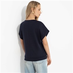 Футболка комбинированная, Всегда иначе (синяя)