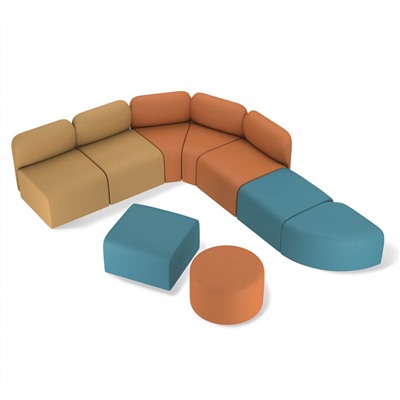 Диван SHT-SF17
                        оранжевый / синий