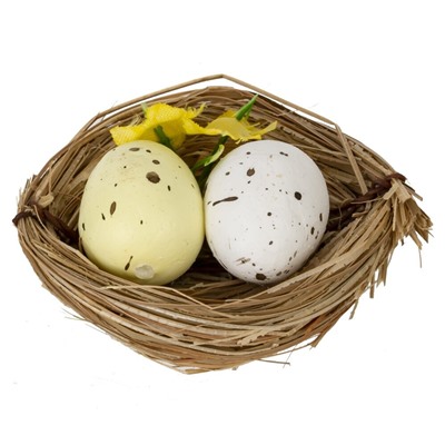 GAEM Набор из 6-ти изделий декоративных "Гнездо пасхальное" (6*4,5*2), L18 W12 H3 см