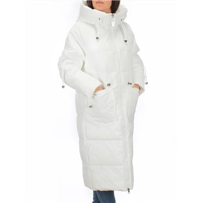 H303 WHITE Пальто зимнее женское (200 гр. холлофайбер)