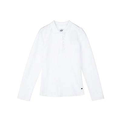 Футболка-поло с длинным рукавом для девочки