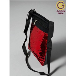 Сумка-планшет с пайетками на длинной ручке 22,5х27,5  см
