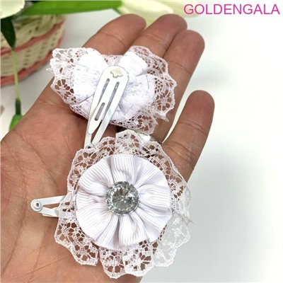 Детский зажим "Тик-так" Цветок 2 шт размер 5,5 см ТК12 тип 3