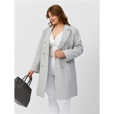 Пальто женское демисезонное 26897 (сильвер/ёлочка)