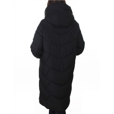 A621 BLACK Пальто зимнее женское (200 гр. холлофайбер)