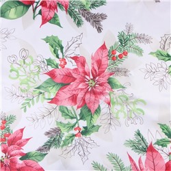 Скатерть новогодняя Доляна «Рождественский букет» 145×220 см, 100% п/э