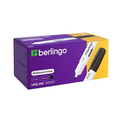 Маркер для белых досок Berlingo "Uniline WB200" черный, пулевидный, 2мм